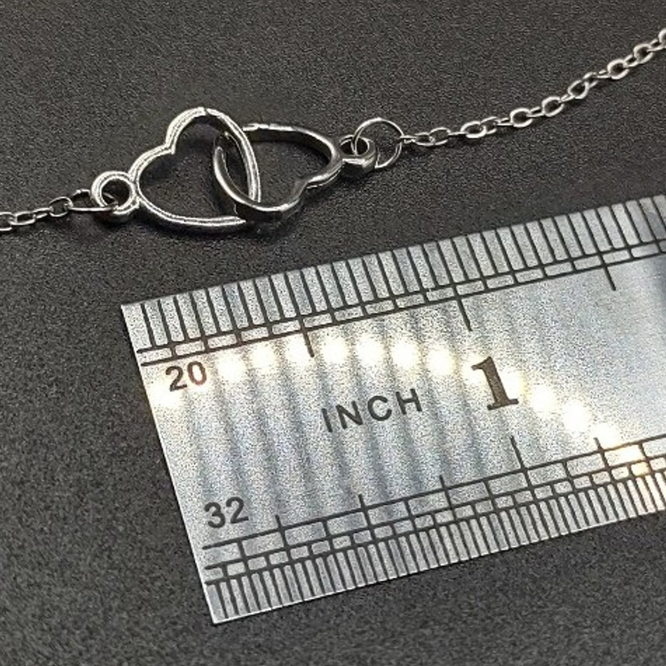 Stainless Steel Necklace Linked Hearts Intertwined Love Vintage Boho Fashion New